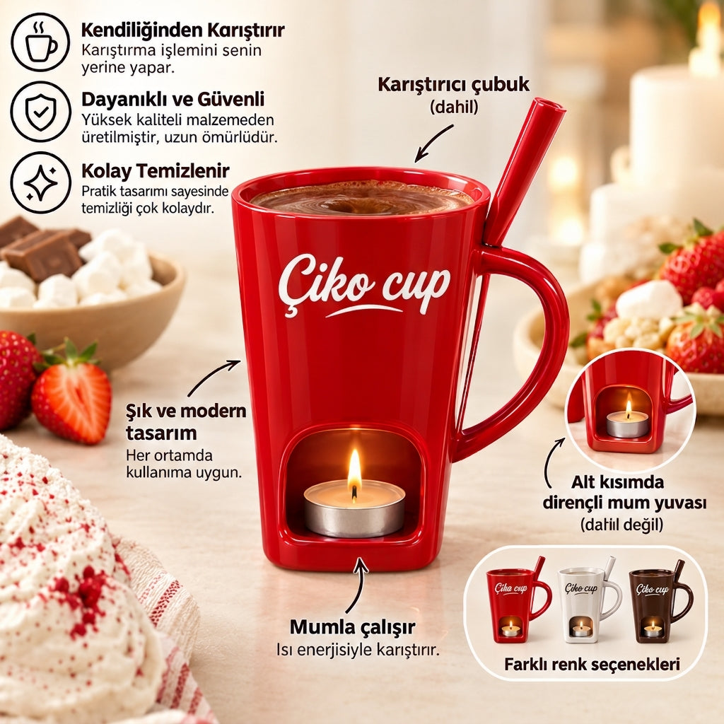 Fondü kupa ve çatal seti
